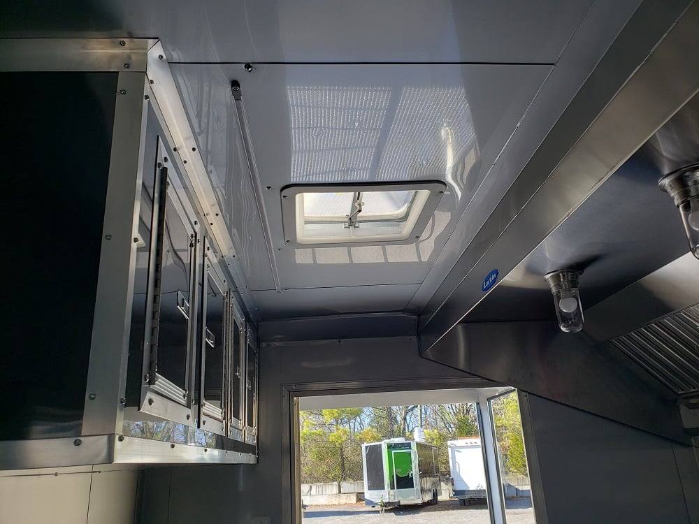 8.5' x 24' Black BBQ Porch Concession Food Trailer