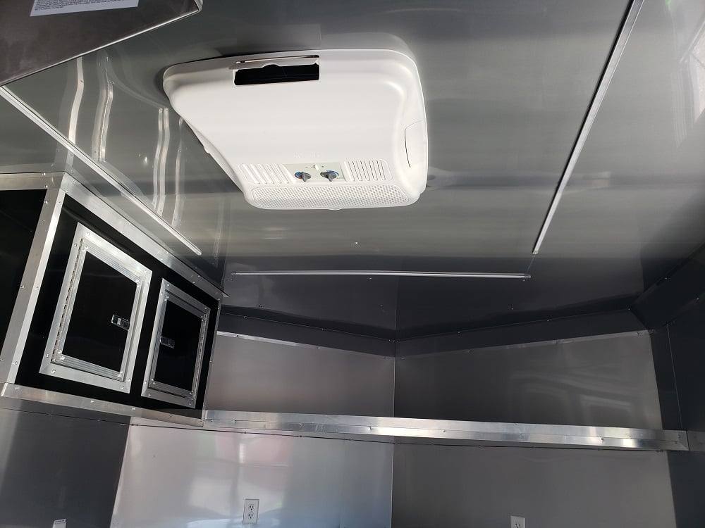 8.5' x 24' Black BBQ Porch Concession Food Trailer