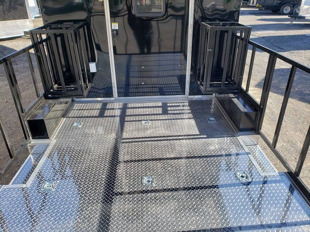 8.5' x 24' Black BBQ Porch Concession Food Trailer
