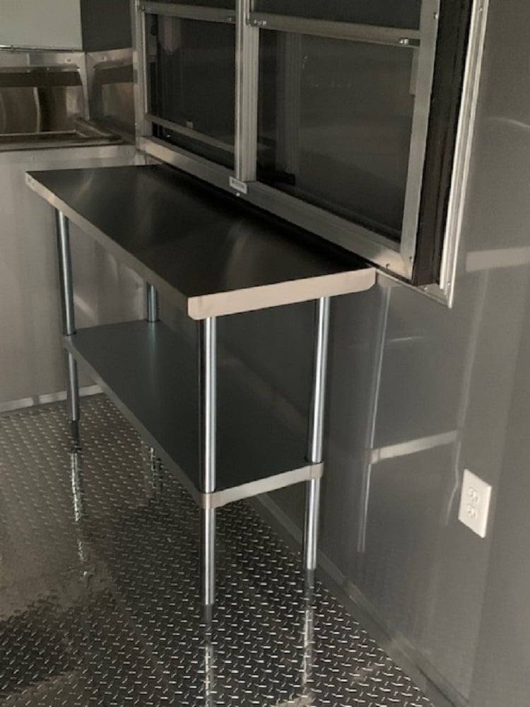 624-8.5-x-24-black-bbq-porch-concession-food-trailer-7.jpg 8.5' x 24' Black BBQ Porch Concession Food Trailer