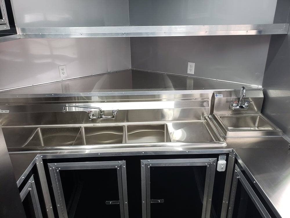 625-8.5-x-24-black-bbq-porch-concession-food-trailer-with-appliances-22.jpg 8.5' x 24' Black BBQ Porch Concession Food Trailer With Appliances
