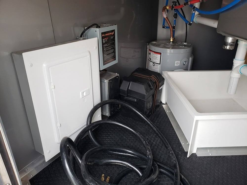 625-8.5-x-24-black-bbq-porch-concession-food-trailer-with-appliances-27.jpg 8.5' x 24' Black BBQ Porch Concession Food Trailer With Appliances