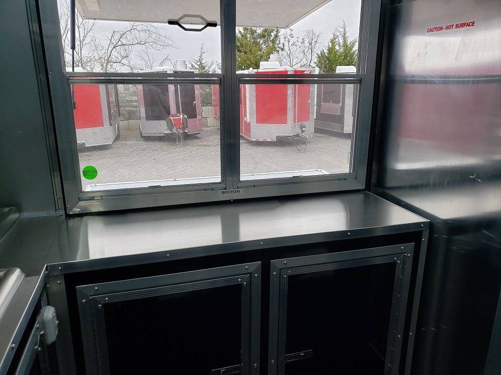 625-8.5-x-24-black-bbq-porch-concession-food-trailer-with-appliances-4.jpg 8.5' x 24' Black BBQ Porch Concession Food Trailer With Appliances