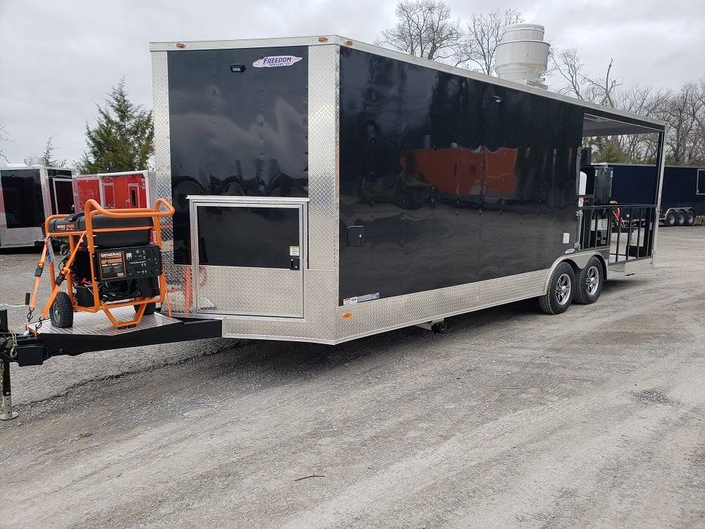 625-8.5-x-24-black-bbq-porch-concession-food-trailer-with-appliances-43.jpg 8.5' x 24' Black BBQ Porch Concession Food Trailer With Appliances