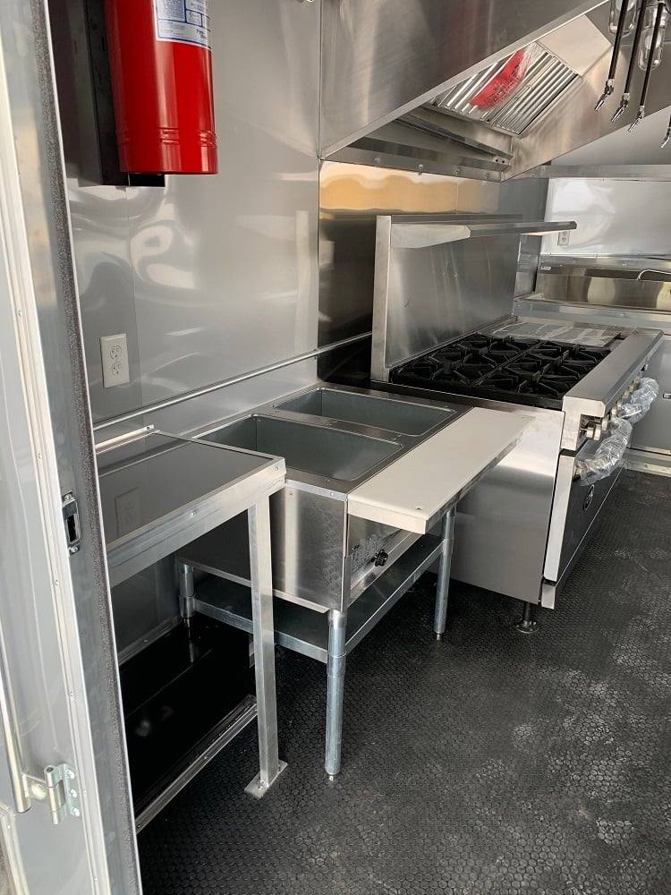 626-8.5-x-24-black-bbq-porch-concession-food-trailer-with-appliances-2.jpg 8.5' x 24' Black BBQ Porch Concession Food Trailer with Appliances