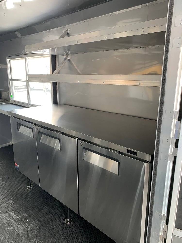 626-8.5-x-24-black-bbq-porch-concession-food-trailer-with-appliances-22.jpg 8.5' x 24' Black BBQ Porch Concession Food Trailer with Appliances