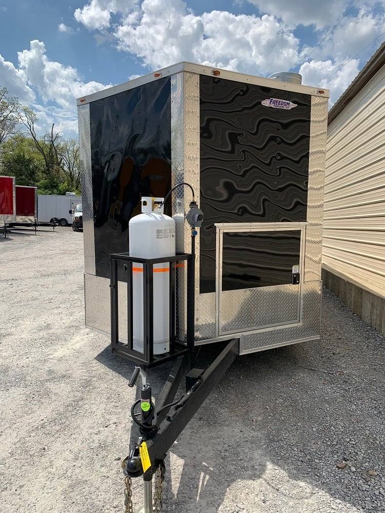 626-8.5-x-24-black-bbq-porch-concession-food-trailer-with-appliances-23.jpg 8.5' x 24' Black BBQ Porch Concession Food Trailer with Appliances