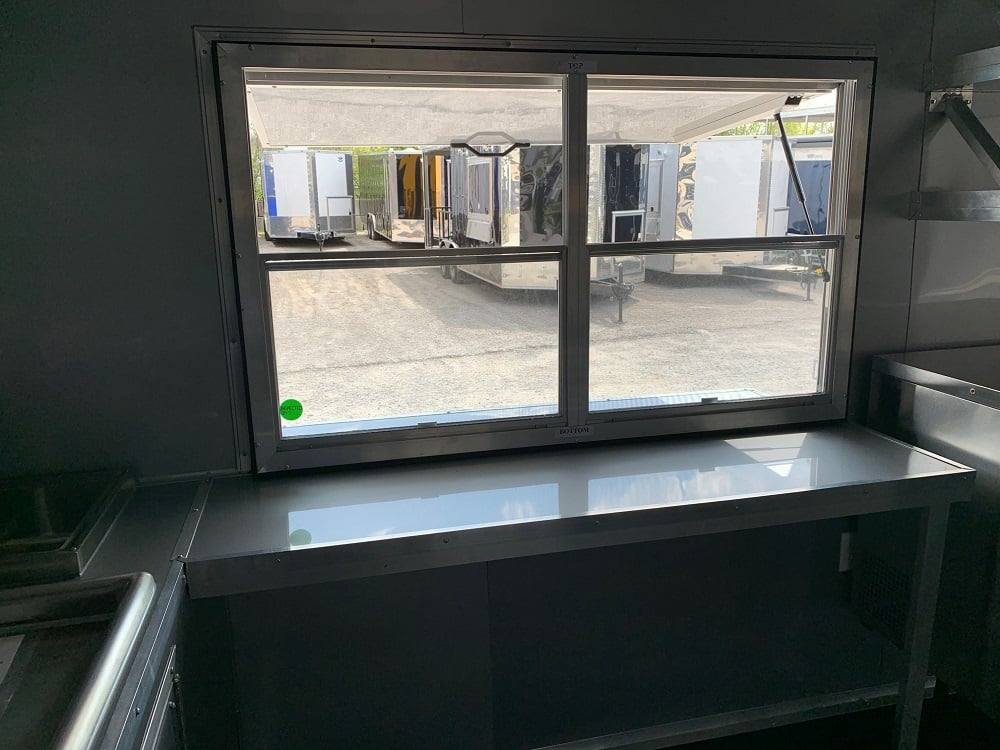 626-8.5-x-24-black-bbq-porch-concession-food-trailer-with-appliances-26.jpg 8.5' x 24' Black BBQ Porch Concession Food Trailer with Appliances