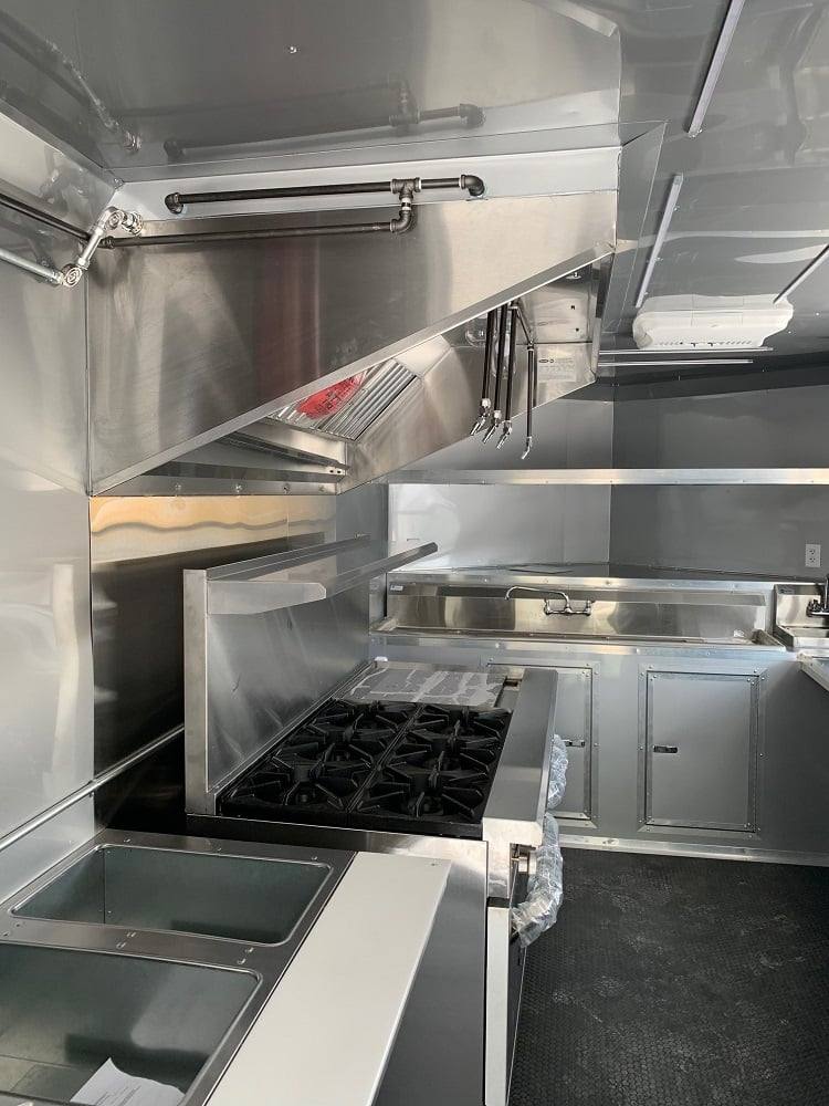 626-8.5-x-24-black-bbq-porch-concession-food-trailer-with-appliances-8.jpg 8.5' x 24' Black BBQ Porch Concession Food Trailer with Appliances