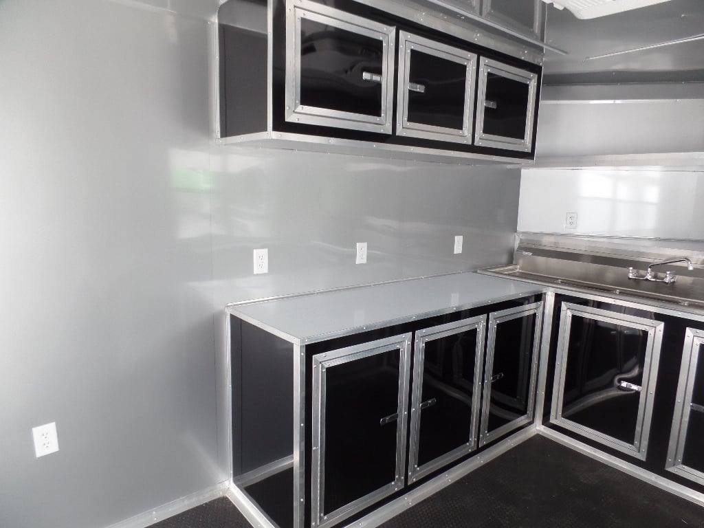 627-8.5-x-24-black-bbq-porch-style-concession-food-trailer-12.jpg 8.5' x 24' Black BBQ Porch Style Concession Food Trailer