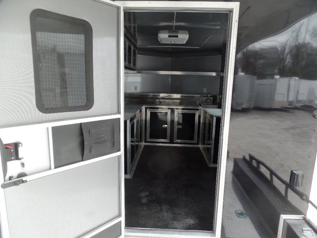 627-8.5-x-24-black-bbq-porch-style-concession-food-trailer-25.jpg 8.5' x 24' Black BBQ Porch Style Concession Food Trailer