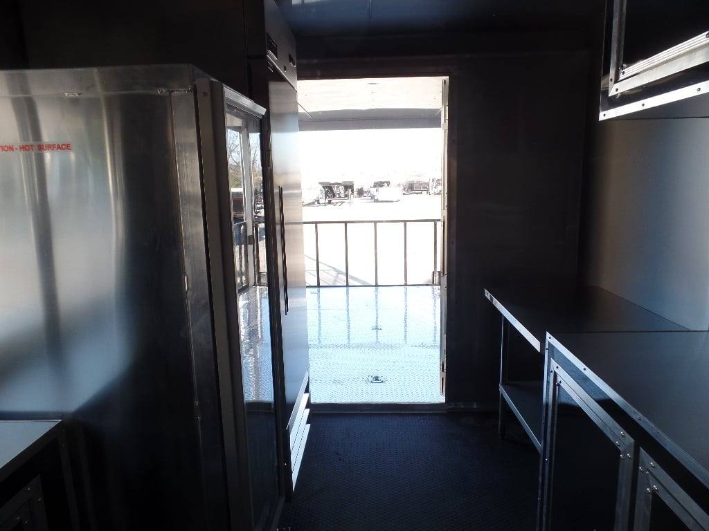 628-8.5-x-24-black-bbq-porch-style-concession-food-trailer-with-appliances-22.jpg 8.5' x 24' Black BBQ Porch Style Concession Food Trailer With Appliances