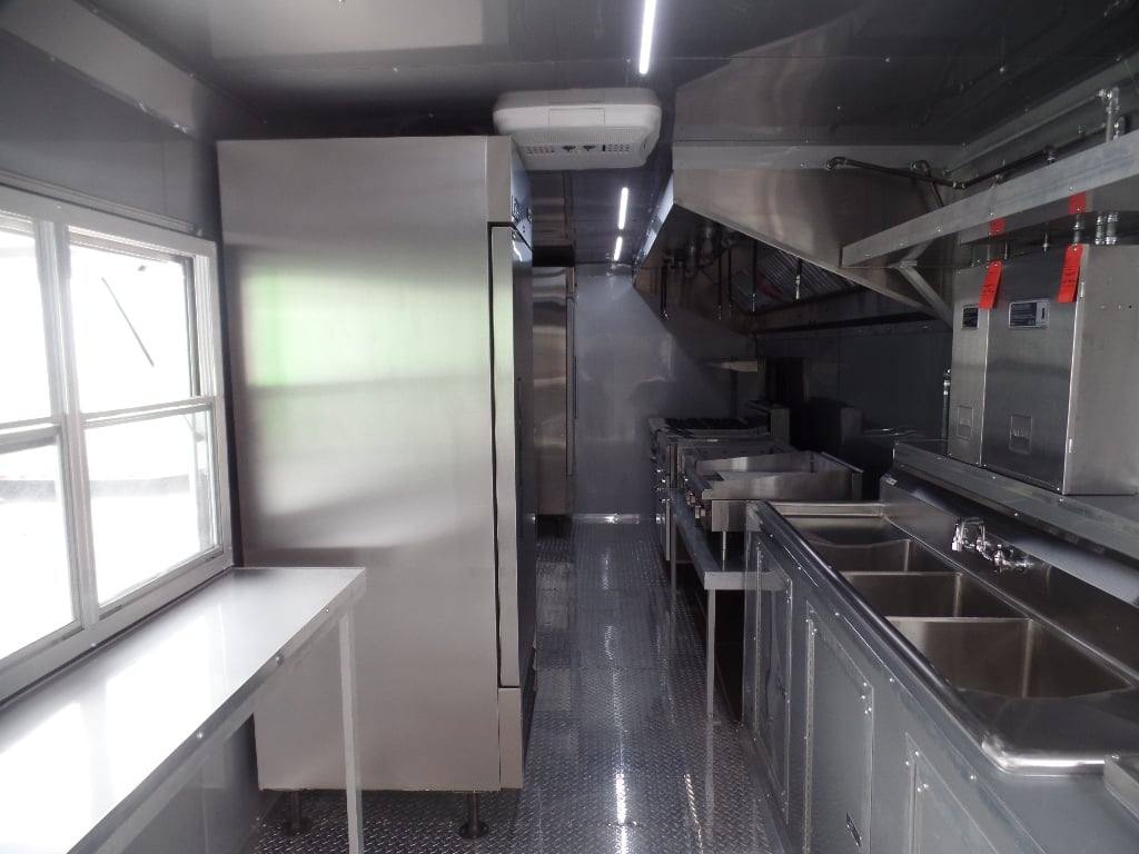 633-8.5-x-24-black-concession-food-trailer-with-appliances-2.jpg 8.5' x 24' Black Concession Food Trailer With Appliances