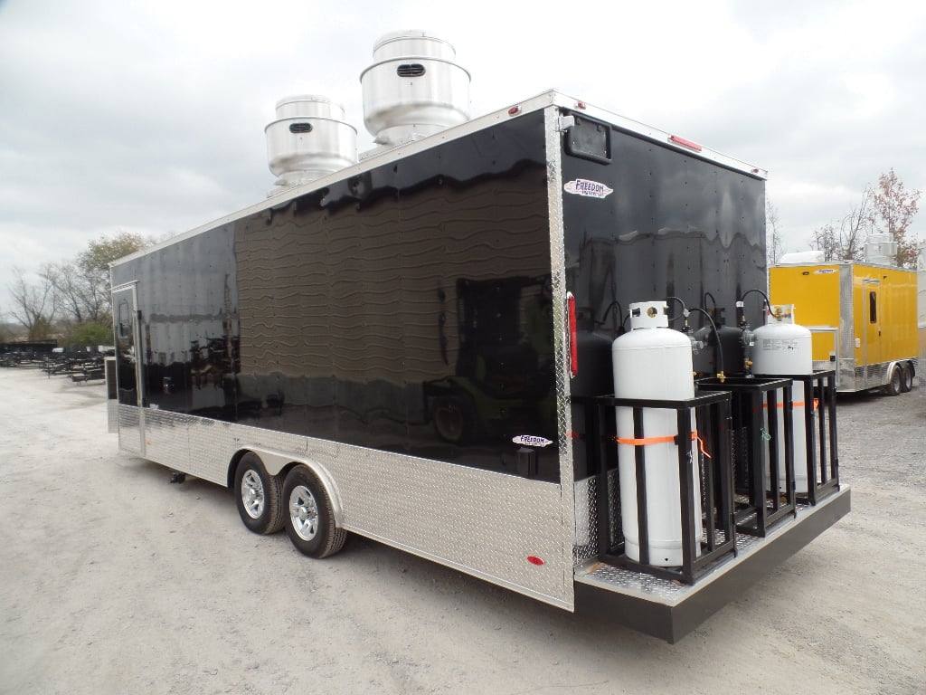 633-8.5-x-24-black-concession-food-trailer-with-appliances-20.jpg 8.5' x 24' Black Concession Food Trailer With Appliances