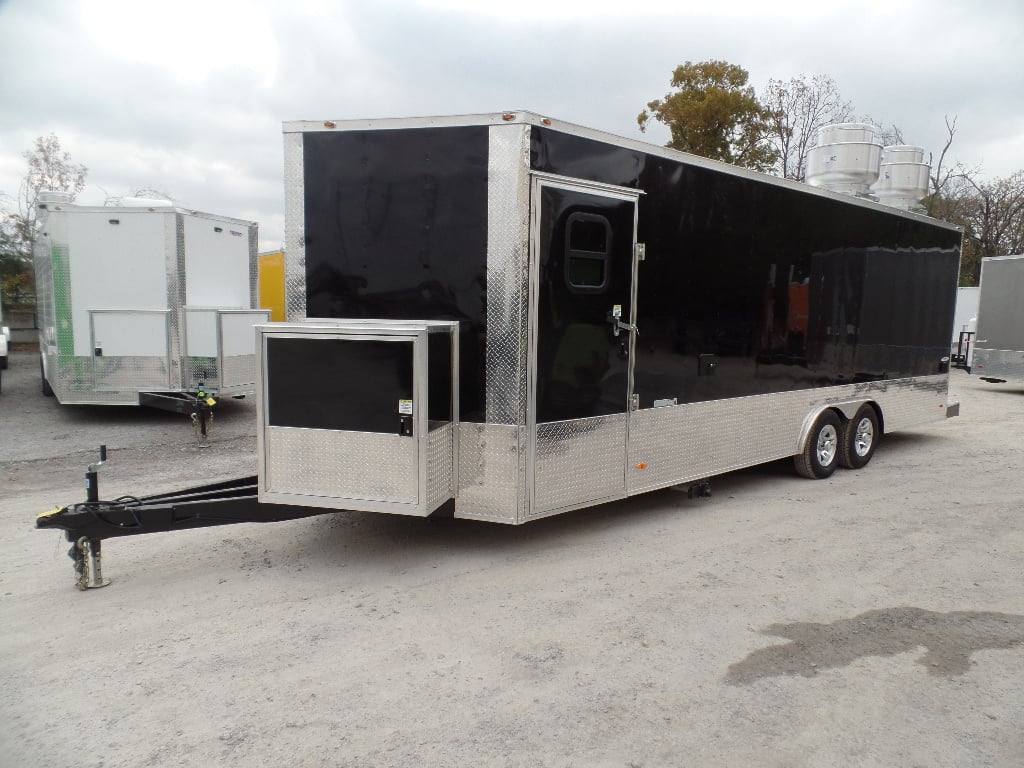 633-8.5-x-24-black-concession-food-trailer-with-appliances-21.jpg 8.5' x 24' Black Concession Food Trailer With Appliances