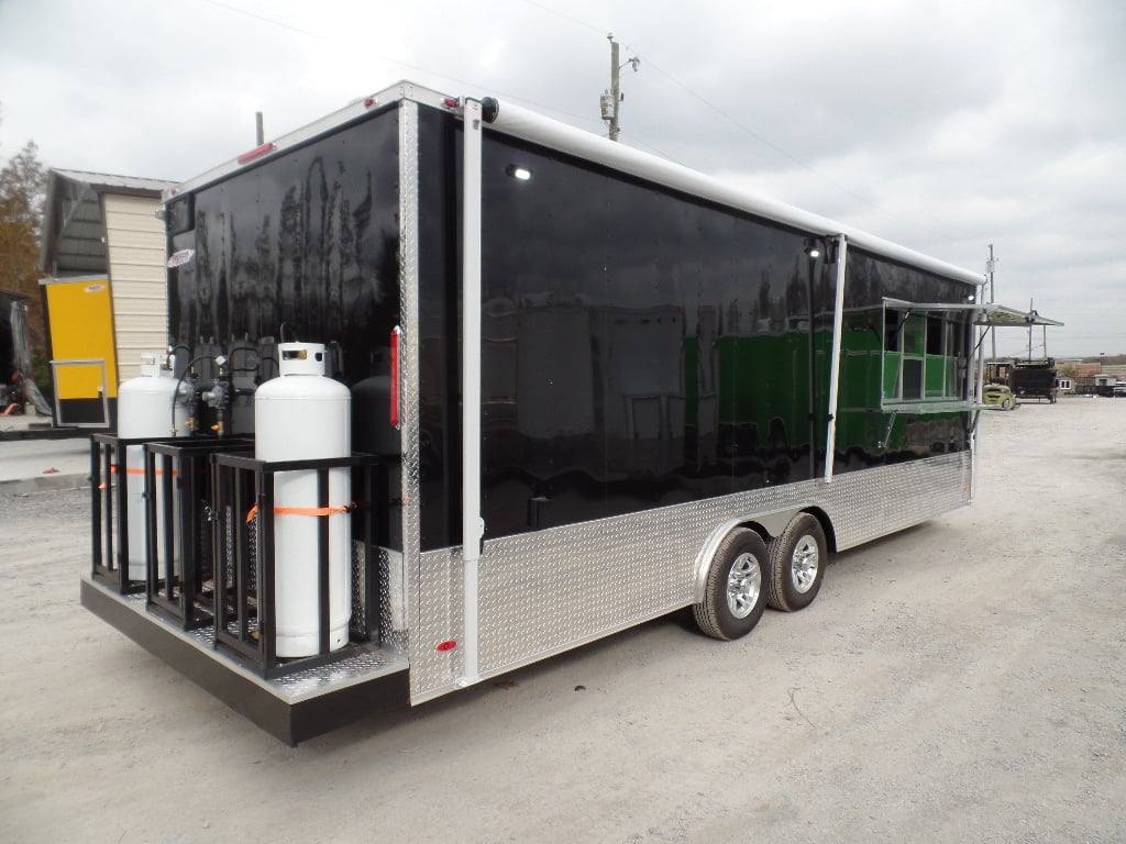 633-8.5-x-24-black-concession-food-trailer-with-appliances-5.jpg 8.5' x 24' Black Concession Food Trailer With Appliances
