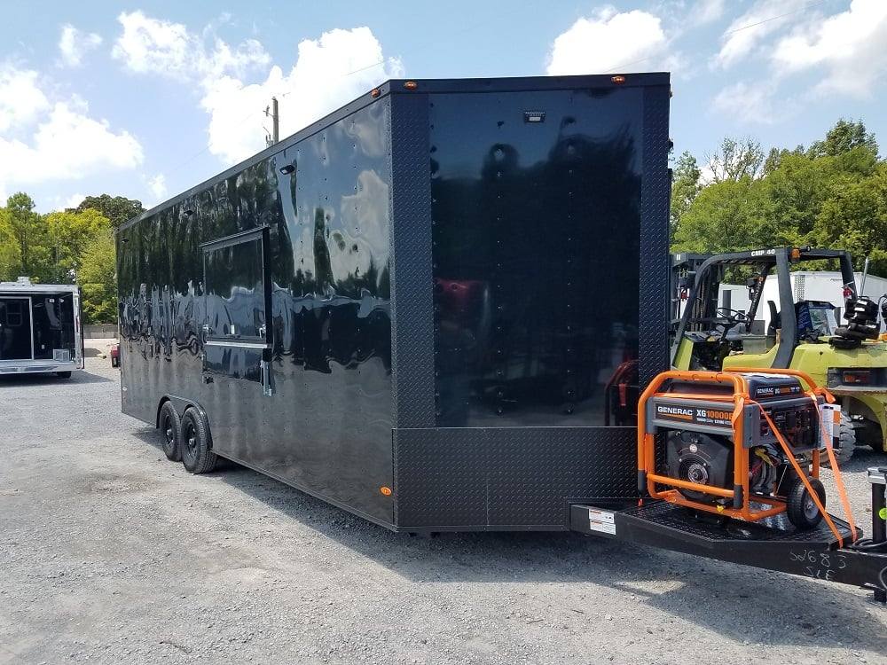 634-8.5-x-24-black-concession-food-trailer-with-appliances-11.jpg 8.5' x 24' Black Concession Food Trailer with Appliances