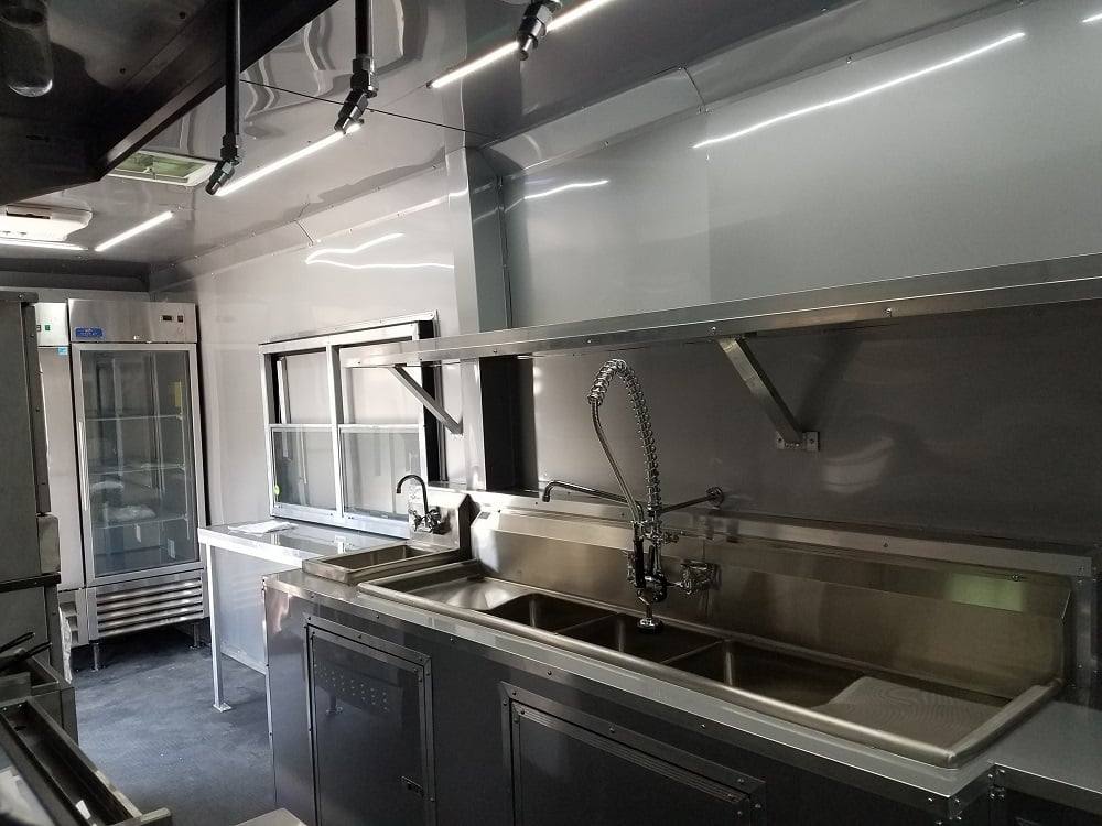 634-8.5-x-24-black-concession-food-trailer-with-appliances-4.jpg 8.5' x 24' Black Concession Food Trailer with Appliances
