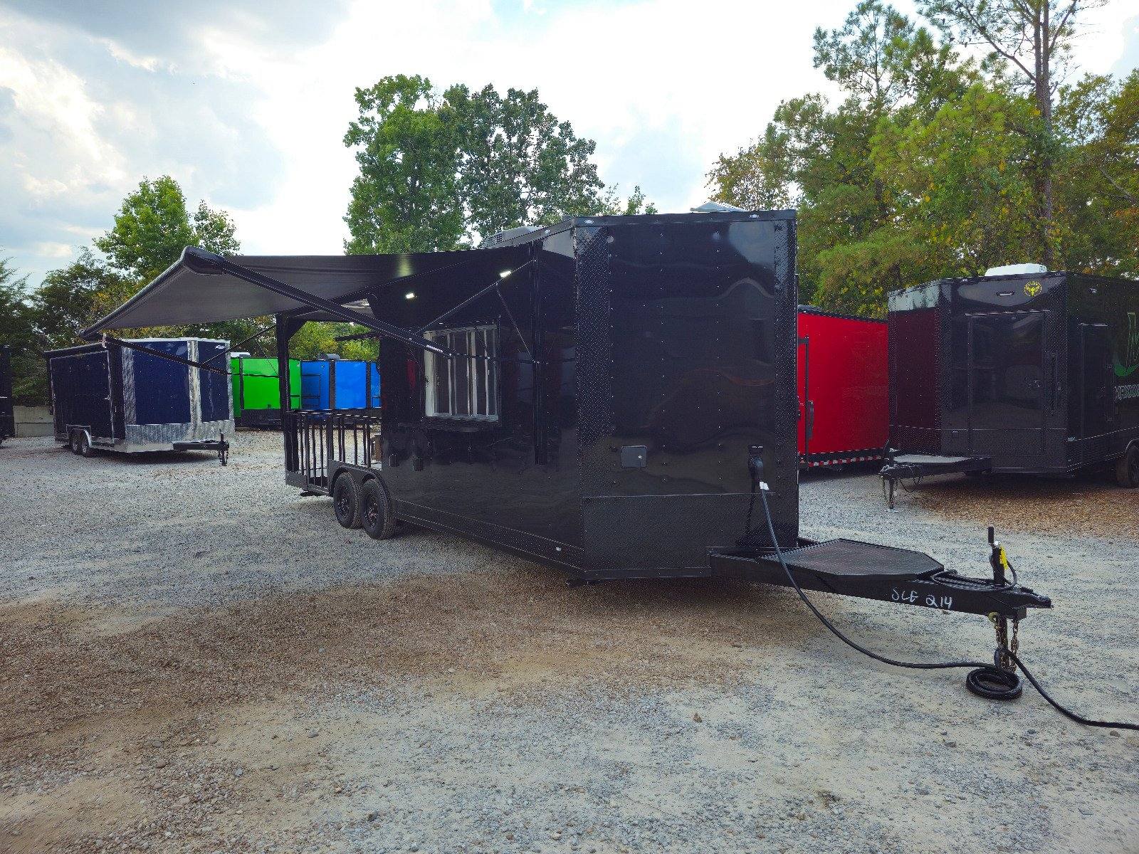 635-8.5-x-24-black-concession-trailer-kettle-corn-event-catering-2.jpg 8.5' X 24' Black Concession Trailer Kettle Corn Event Catering