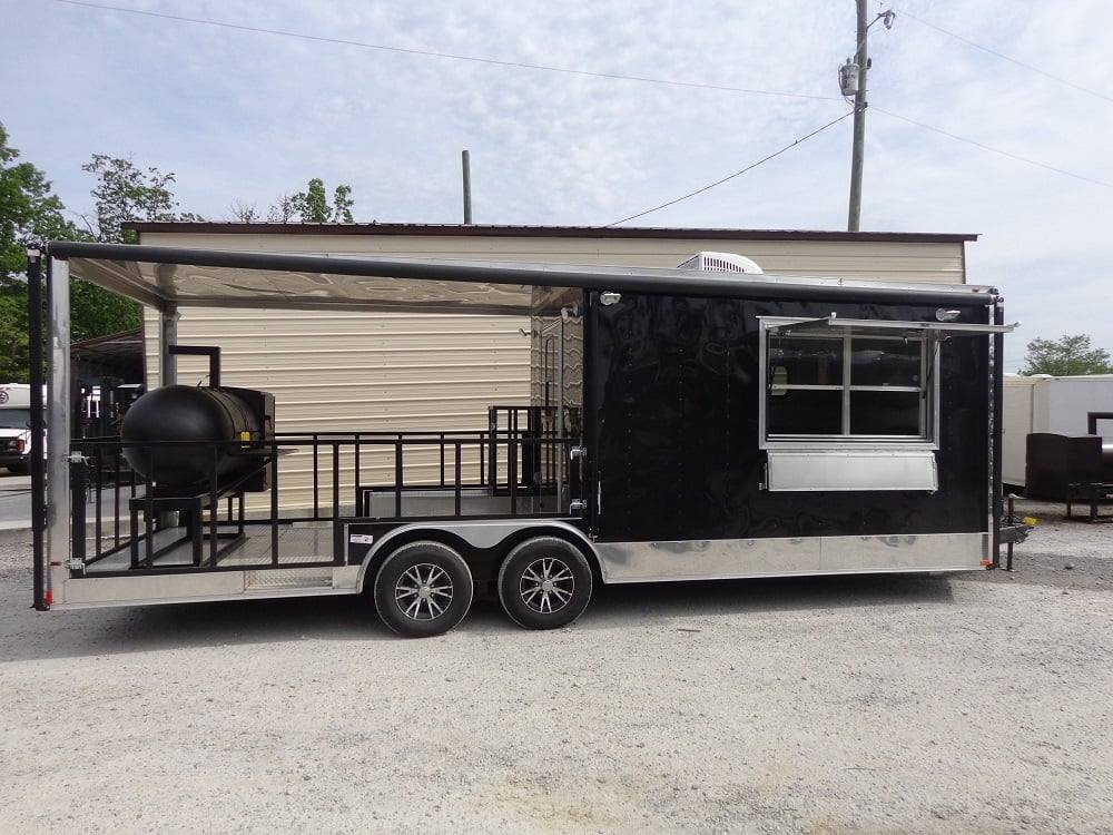 638-8.5-x-24-black-porch-bbq-concession-food-trailer-with-appliances-10.jpg 8.5' x 24' Black Porch BBQ Concession Food Trailer With Appliances