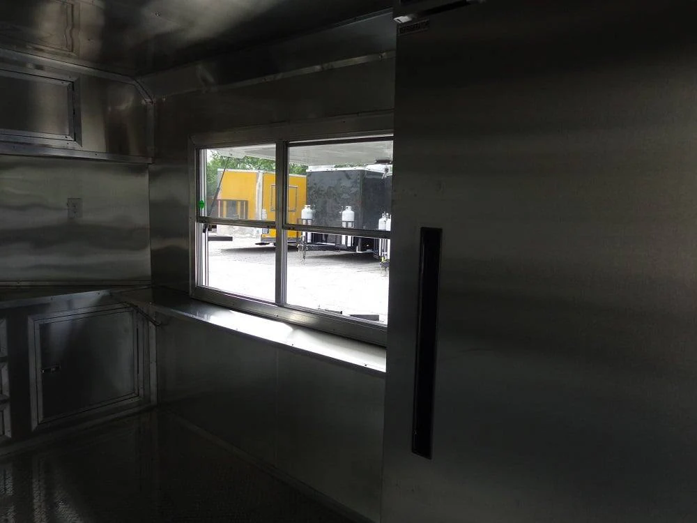 638-8.5-x-24-black-porch-bbq-concession-food-trailer-with-appliances-11.webp 8.5' x 24' Black Porch BBQ Concession Food Trailer With Appliances