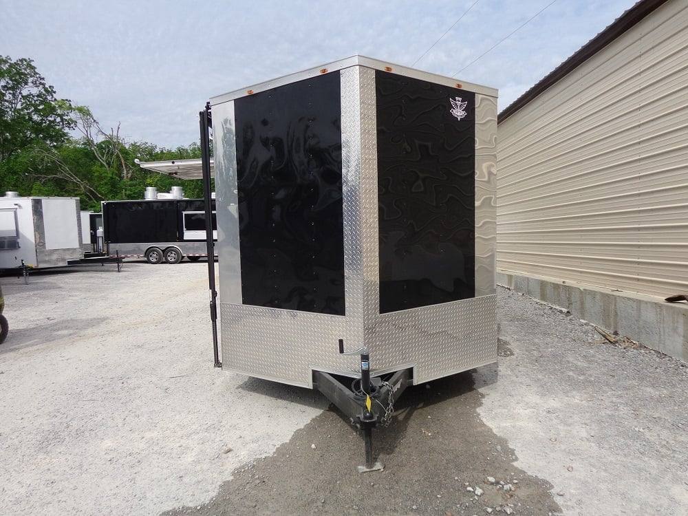 638-8.5-x-24-black-porch-bbq-concession-food-trailer-with-appliances-14.jpg 8.5' x 24' Black Porch BBQ Concession Food Trailer With Appliances