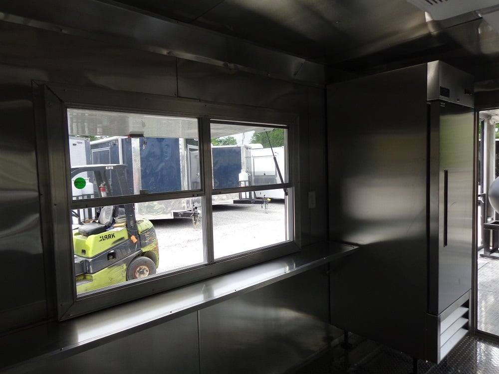 638-8.5-x-24-black-porch-bbq-concession-food-trailer-with-appliances-16.jpg 8.5' x 24' Black Porch BBQ Concession Food Trailer With Appliances