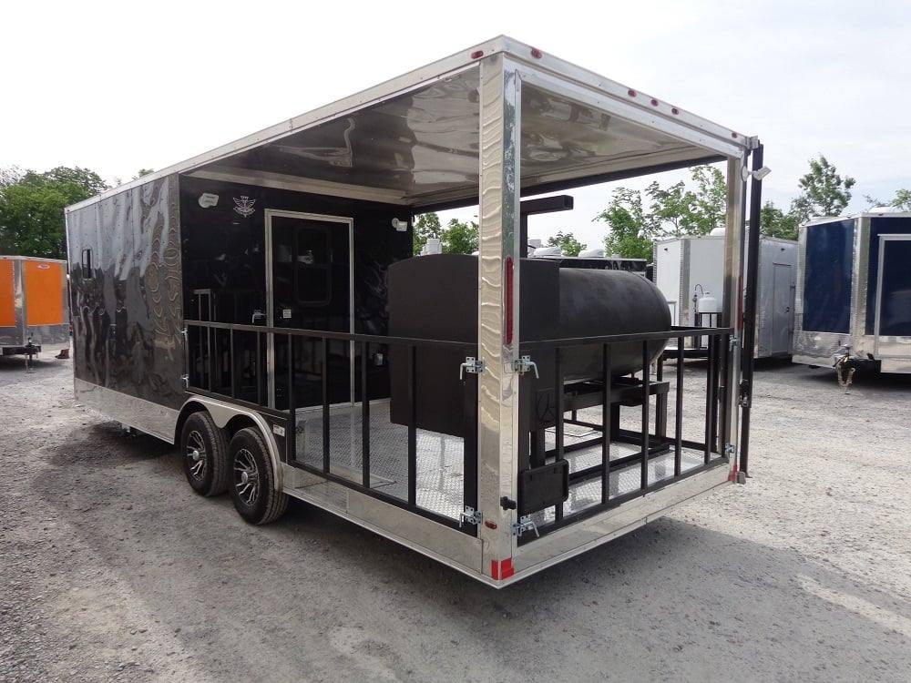 638-8.5-x-24-black-porch-bbq-concession-food-trailer-with-appliances-19.jpg 8.5' x 24' Black Porch BBQ Concession Food Trailer With Appliances