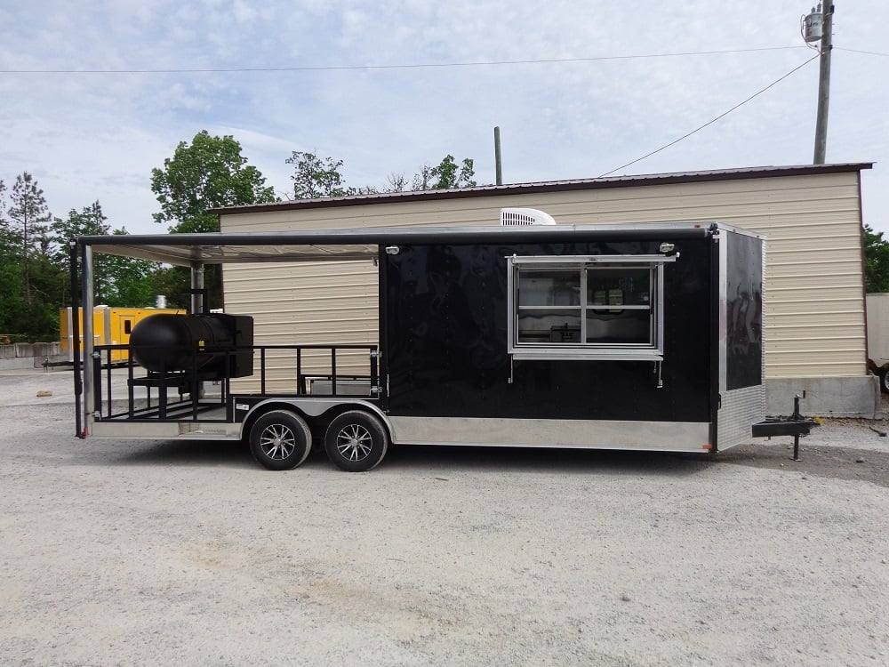 638-8.5-x-24-black-porch-bbq-concession-food-trailer-with-appliances-20.jpg 8.5' x 24' Black Porch BBQ Concession Food Trailer With Appliances