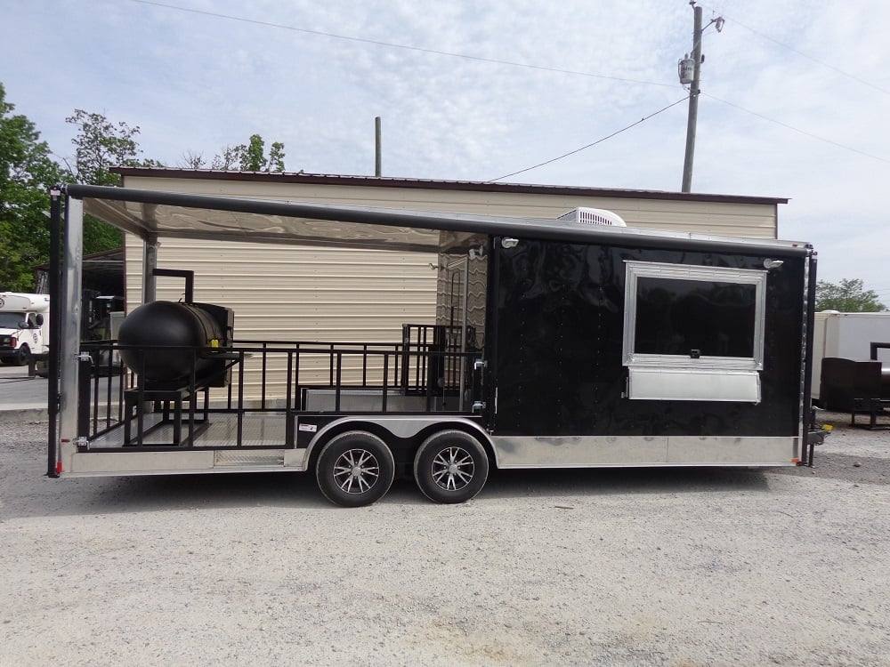 638-8.5-x-24-black-porch-bbq-concession-food-trailer-with-appliances-21.jpg 8.5' x 24' Black Porch BBQ Concession Food Trailer With Appliances
