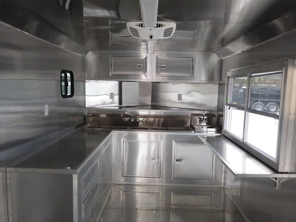 639-8.5-x-24-black-porch-style-bbq-concession-food-trailer-8.jpg 8.5' x 24' Black Porch Style BBQ Concession Food Trailer
