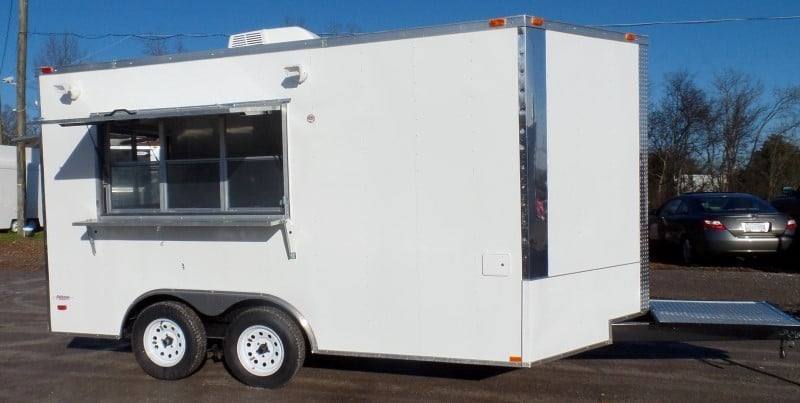8.5' x 14' White Concession Food Trailer Event Catering