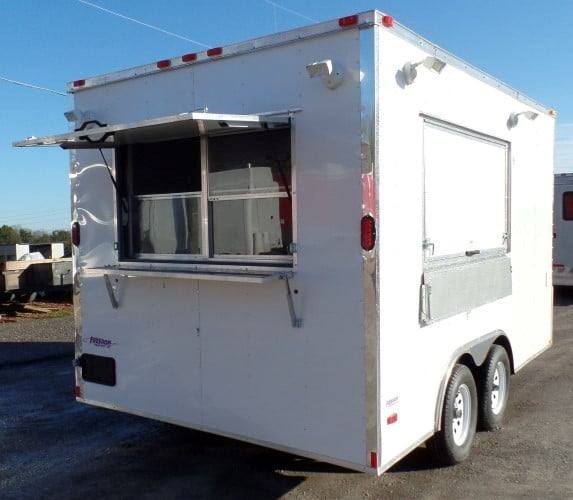 8.5' x 14' White Concession Food Trailer Event Catering