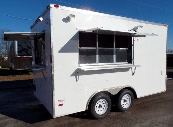 8.5' x 14' White Concession Food Trailer Event Catering
