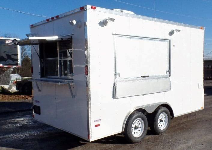 8.5' x 14' White Concession Food Trailer Event Catering
