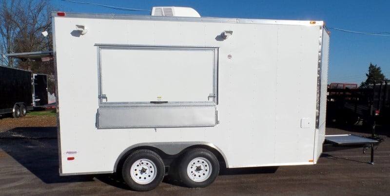 8.5' x 14' White Concession Food Trailer Event Catering