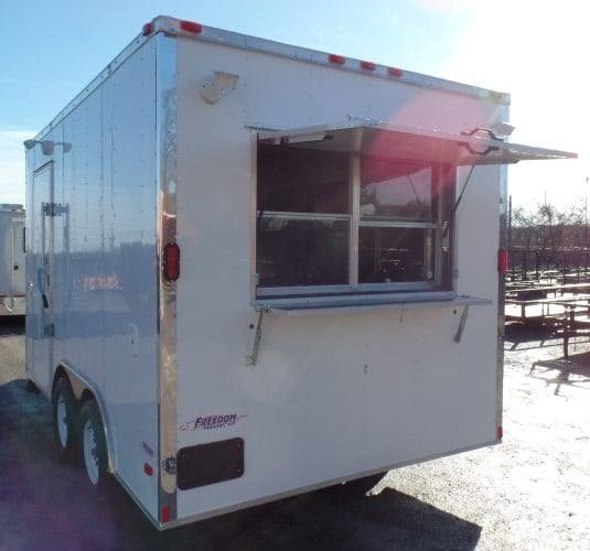 8.5' x 14' White Concession Food Trailer Event Catering