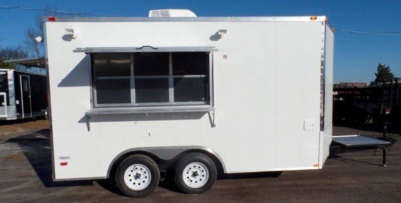 8.5' x 14' White Concession Food Trailer Event Catering