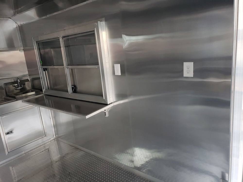641-8.5-x-24-black-porch-style-bbq-vending-food-trailer-with-appliances-16.jpg 8.5' x 24' Black Porch Style BBQ Vending Food Trailer with Appliances
