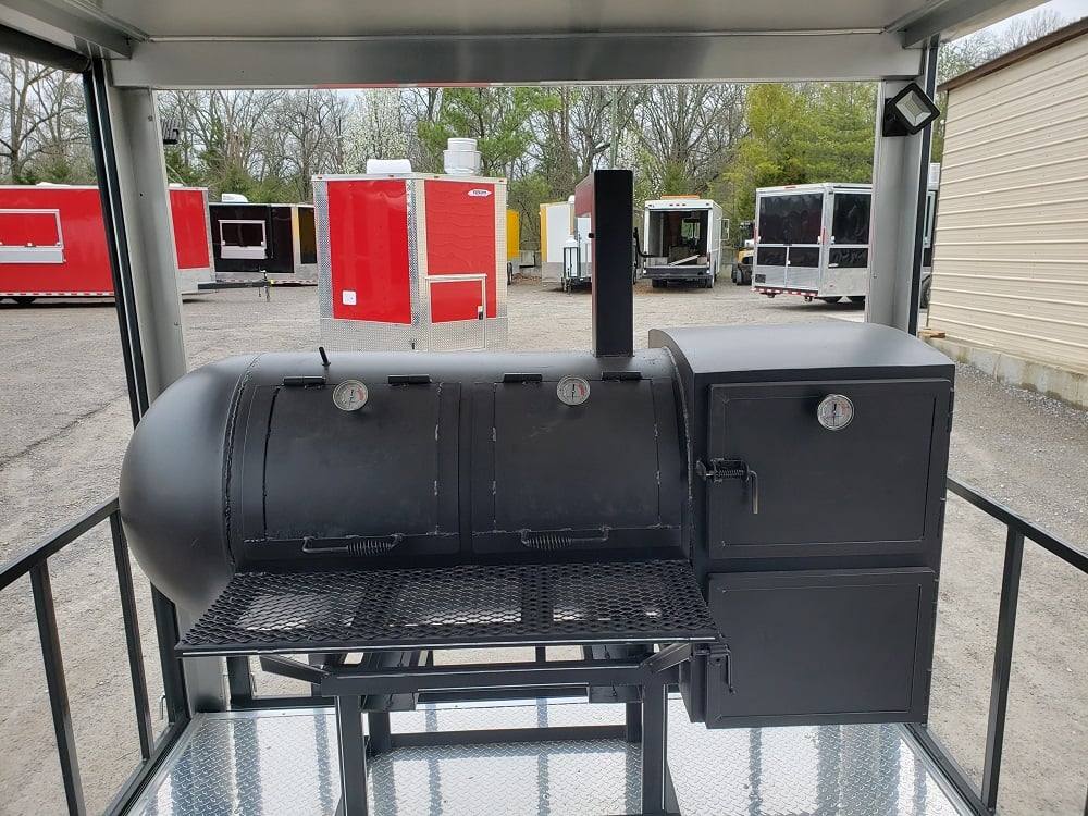 641-8.5-x-24-black-porch-style-bbq-vending-food-trailer-with-appliances-17.jpg 8.5' x 24' Black Porch Style BBQ Vending Food Trailer with Appliances