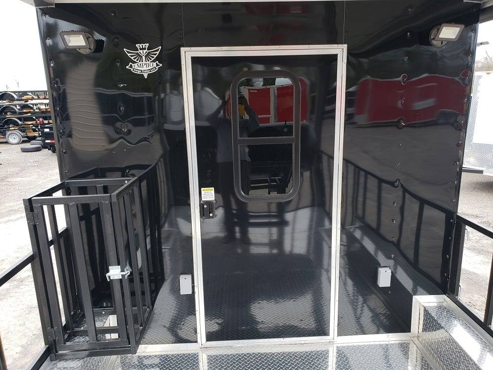 641-8.5-x-24-black-porch-style-bbq-vending-food-trailer-with-appliances-20.jpg 8.5' x 24' Black Porch Style BBQ Vending Food Trailer with Appliances