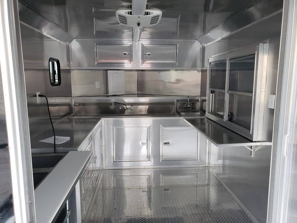 641-8.5-x-24-black-porch-style-bbq-vending-food-trailer-with-appliances-22.jpg 8.5' x 24' Black Porch Style BBQ Vending Food Trailer with Appliances
