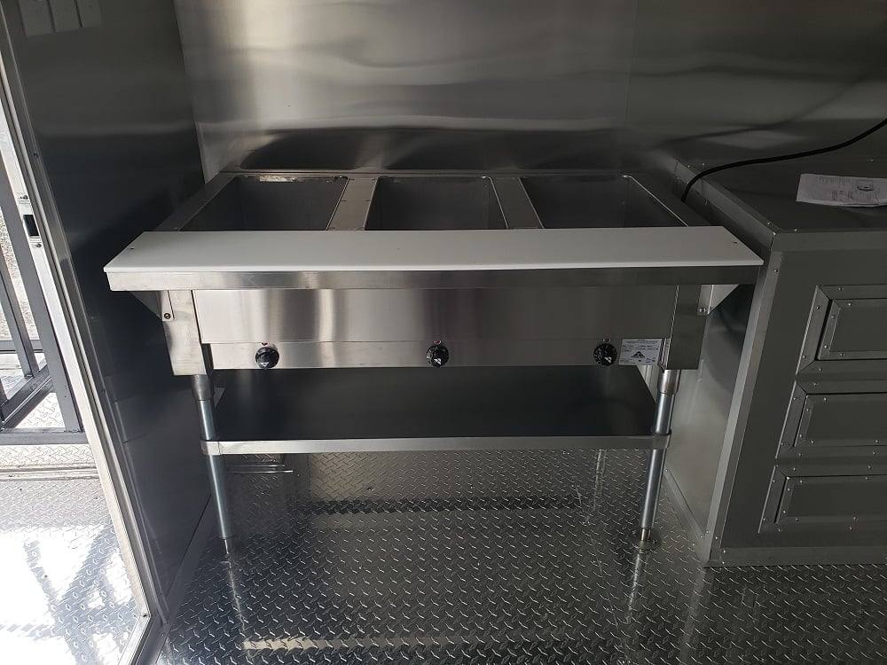 641-8.5-x-24-black-porch-style-bbq-vending-food-trailer-with-appliances-9.jpg 8.5' x 24' Black Porch Style BBQ Vending Food Trailer with Appliances