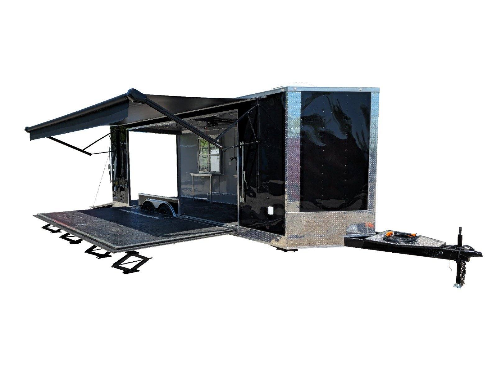 642-8.5-x-24-black-stage-and-marketing-show-trailer-1.jpg 8.5' X 24' Black Stage and Marketing Show Trailer