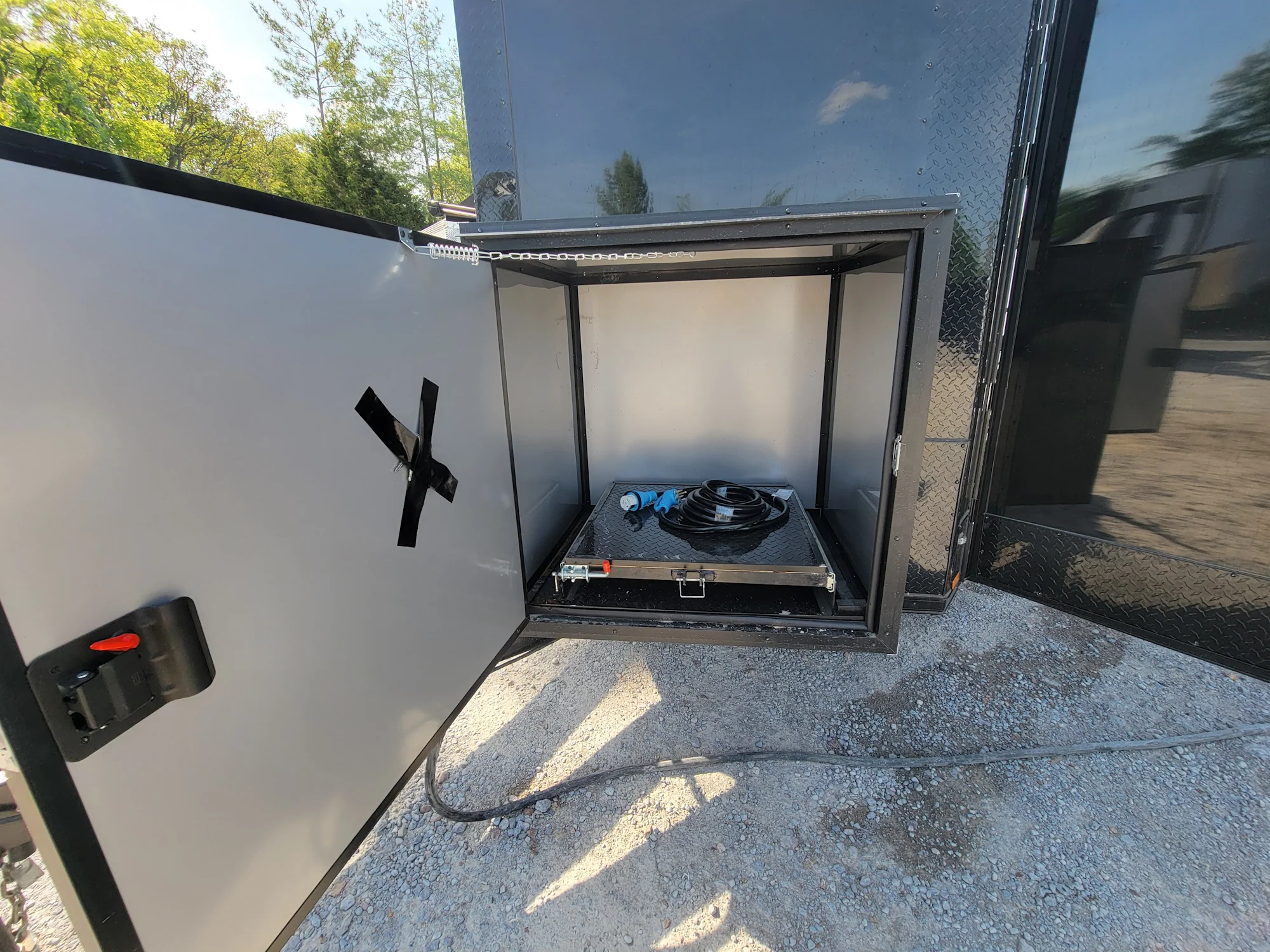 645-8.5-x-24-black-with-blackout-stage-trailer-with-awning-semi-screwless-exterior-19.webp 8.5' X 24' Black With Blackout Stage Trailer With Awning Semi Screwless Exterior
