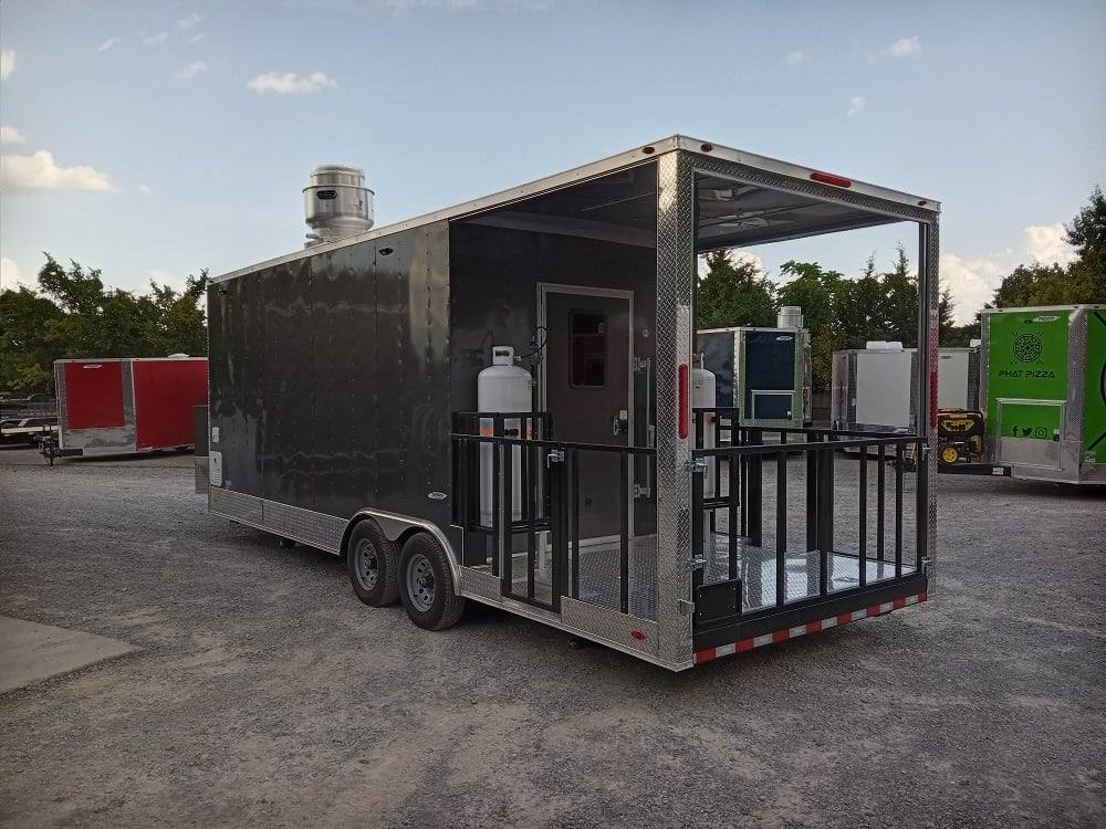 649-8.5-x-24-charcoal-gray-bbq-concession-food-trailer-11.jpg 8.5' x 24' Charcoal Gray BBQ Concession Food Trailer