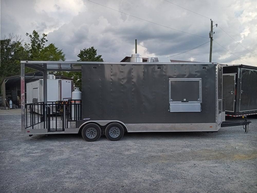 649-8.5-x-24-charcoal-gray-bbq-concession-food-trailer-14.jpg 8.5' x 24' Charcoal Gray BBQ Concession Food Trailer