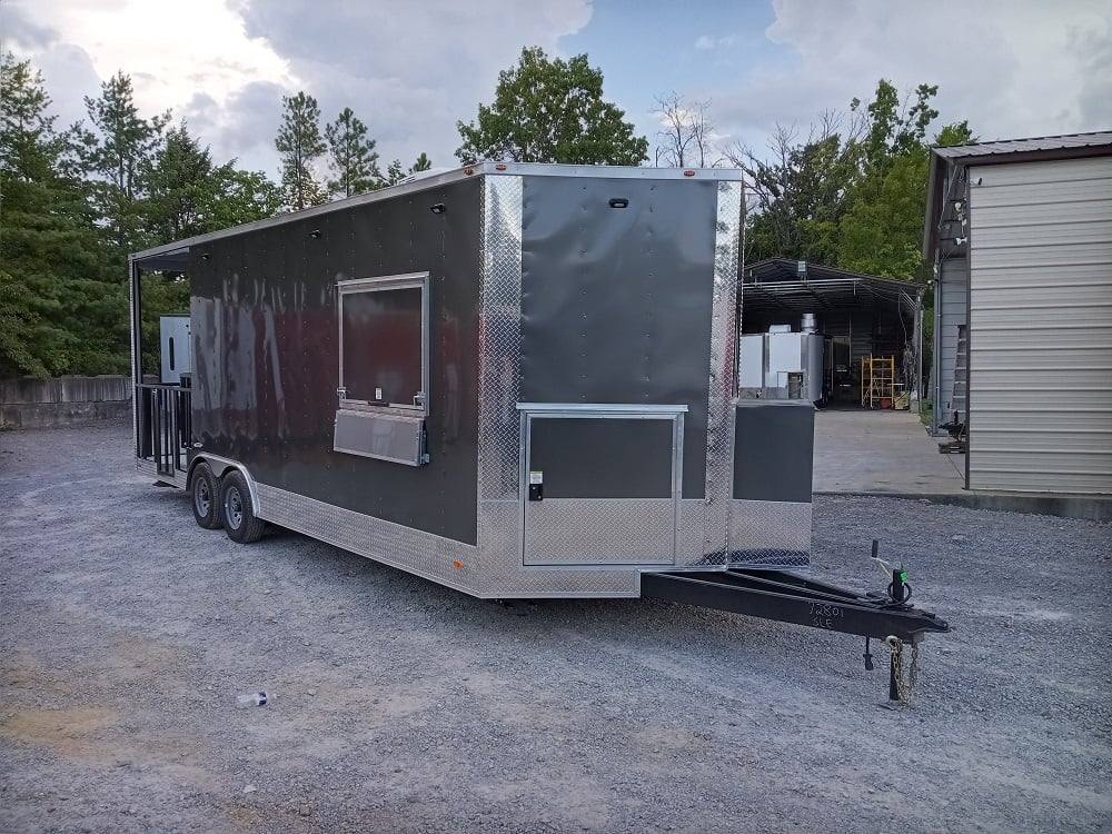 649-8.5-x-24-charcoal-gray-bbq-concession-food-trailer-15.jpg 8.5' x 24' Charcoal Gray BBQ Concession Food Trailer
