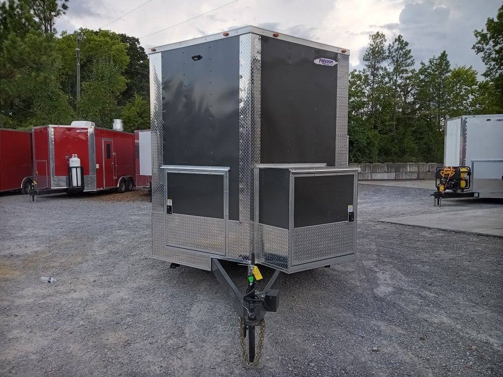 649-8.5-x-24-charcoal-gray-bbq-concession-food-trailer-2.jpg 8.5' x 24' Charcoal Gray BBQ Concession Food Trailer