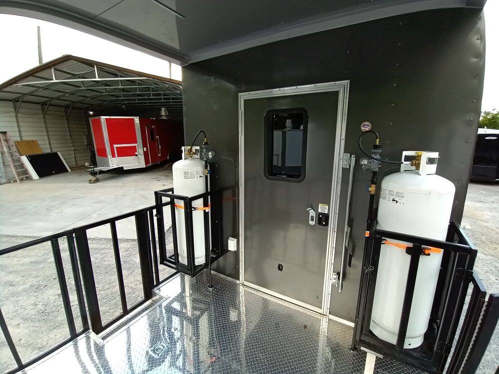 649-8.5-x-24-charcoal-gray-bbq-concession-food-trailer-22.jpg 8.5' x 24' Charcoal Gray BBQ Concession Food Trailer